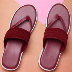 AROOM Women Textured T-Strap Flats-image-7