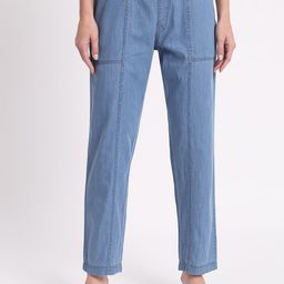 BAESD Women Relaxed Straight Leg Straight Fit Denim Trousers-picture-49