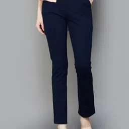 Xpose Women Comfort Straight Fit High-Rise Regular Trousers-picture-11