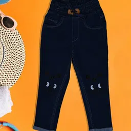 A-Okay Kids Embroidered Printed Slim Fit High Rise Easy Wash Trousers-image-86