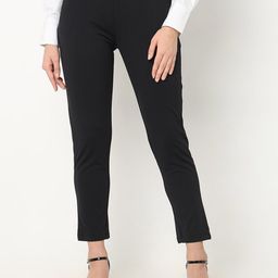 Smarty Pants Women Sharp Skinny Fit High-Rise Lint Free Cotton Formal Trousers-image-81