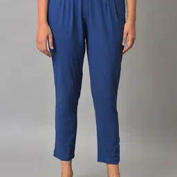 AURELIA Women Slim Fit Cotton Trousers-image-35