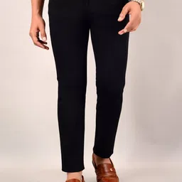 VILLAIN Men Smart Slim Fit Wrinkle Free Trousers-image-21