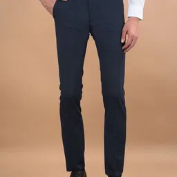 Canary London Men Smart Slim Fit Wrinkle Free Trousers-image-78