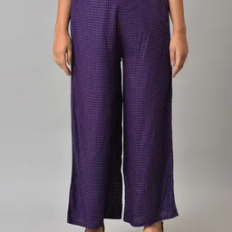 W Women Geometric printed Straight Palazzos-image-67