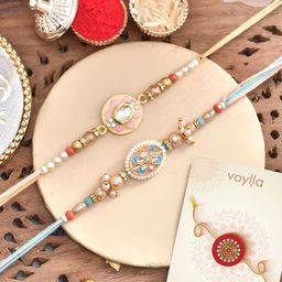 Voylla Traditional Inspired Men's Lightly Embellished Thread Rakhis-image-2