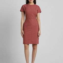 Allen Solly Woman Short Sleeves Round Neck Sheath Dress-image-11