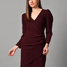 Justin Whyte Puff Sleeve Sheath Dress-picture-22