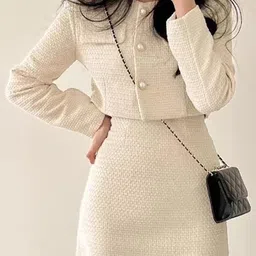 Alamode By Akanksha Women Gemma Tweed 2 Piece Set-image-43