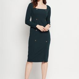 Madame Square Neck Sheath Dress-image-50