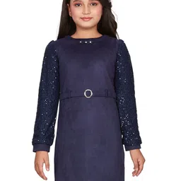 Peppermint Girls Embellished Puff Sleeves Sheath Dress-image-12