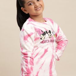 Kids Ville Girls Mickey & Friends Printed Cotton Sweatshirts-image-91