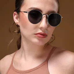 Voyage Women Round Sunglasses with UV Protected Lens-2038WMG3051-37