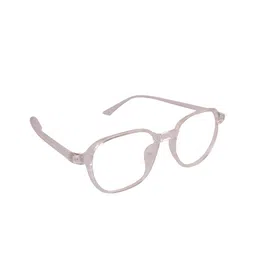 OPTIFY Clear Lens & White Round Sunglasses with UV Protected Lens M TP-2511-31