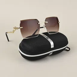 IDOR Unisex Square Sunglasses with UV Protected Lens IDOR-7566-C3-0