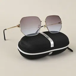 IDOR Unisex Square Sunglasses With UV Protected Lens IDOR-855-BLU-image-48