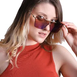 IDOR Unisex Square Sunglasses with UV Protected Lens IDOR-327-image-49