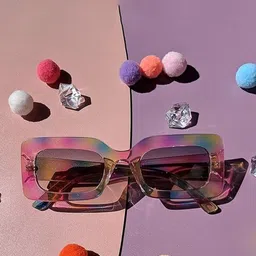 AUGEN Unisex Square Sunglasses with UV Protected Lens-58