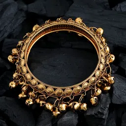 Shoshaa Set Of 2 Gold-Plated Ghungru-Beaded Bangles-picture-27