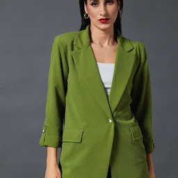 SASSAFRAS worklyf Self-Design Single-Breasted Blazers-image-26