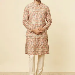 Manyavar Floral Printed Nehru Jackets-56