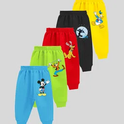KUCHIPOO Infants Pack Of 5 Printed Regular Fit Joggers-53