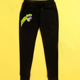 NUSYL Kids Unisex Black Printed Joggers-image-85
