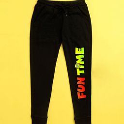 NUSYL Kids Black Printed Joggers-image-15