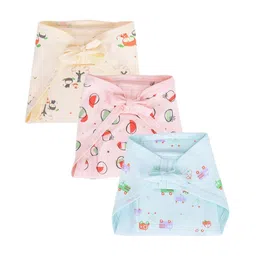 Moms Home Infants Set of 3 Printed Cotton Cushioned Nappies-26