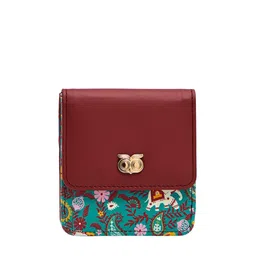 Chumbak Women Red & Green Printed PU Two Fold Wallet-5