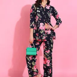 Rudraaksha Creations Printed Long Sleeves Shirt With Trousers-picture-32