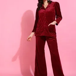 Rudraaksha Creations Notched Lapel Collar Shirt & Trousers-image-68