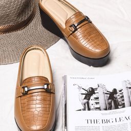 THE WHITE POLE Textured Wedge Mules-13