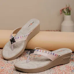 Shezone Embellished Open Toe Comfort Heels-18