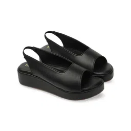KIRAVI Round Toe Flatform Heels-24
