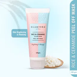 GLAMVEDA Rice & Ceramide Glass Skin Brightening & Vitalizing Peel Off Mask - 100 gm-55