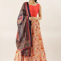 Kaizen TEXO FAB Printed Semi-Stitched Lehenga & Unstitched Blouse With Dupatta-picture-12