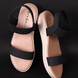 Mast & Harbour Textured Wedge Heels-image-97