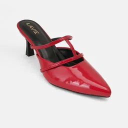 Lavie Textured Slim Heeled Mules-49