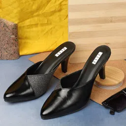 ELLE Pointed Toe Mules Slim Heels-33