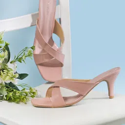 Vishudh Nude-Coloured Open Toe Kitten Heels-image-32