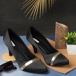 ELLE Pointed Toe Party Kitten Heels With Closed Back-2