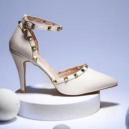 THE WHITE POLE Embellished Slim Heel Pumps-image-70