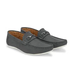 Azzaro Black Men Square Toe Lightweight Loafers-picture-5
