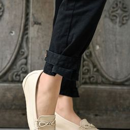 Shoetopia Women Textured Embellished Detail Loafers-93