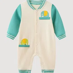 StyleCast Infant Boys Off White Printed Cotton Rompers-image-43