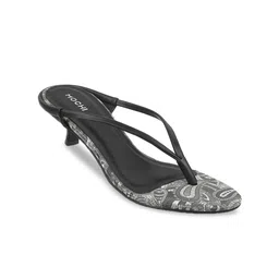 Mochi Printed Open Toe Kitten Heels-15