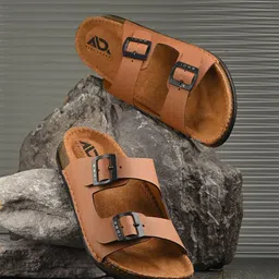 aadi Men Buckle Open Toe Sliders Flip Flops-9