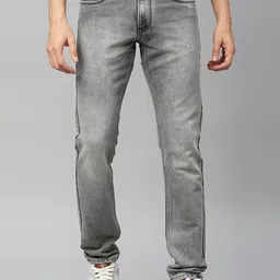 HJ HASASI Men Relaxed Fit Heavy Fade Stretchable Denim Jeans-picture-7