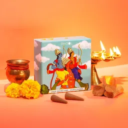 Phool Brown Textured Chandan Incense Cone-10